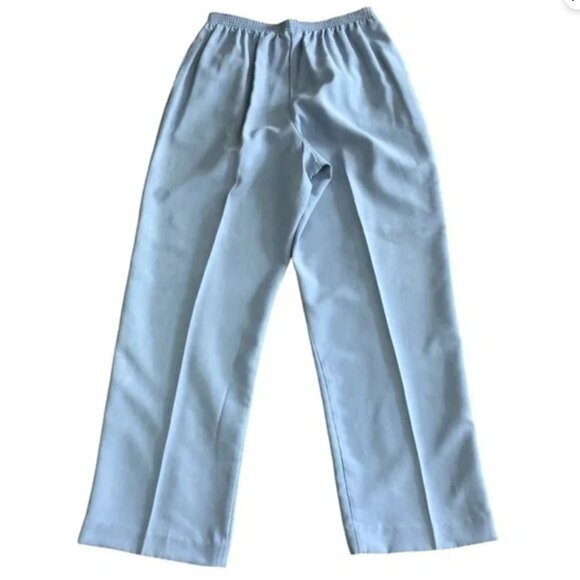 ALFRED DUNNER Pants(2) Women's Size 12 Pink Blue High Waist Faux Suede Pull-On - Picture 16 of 16
